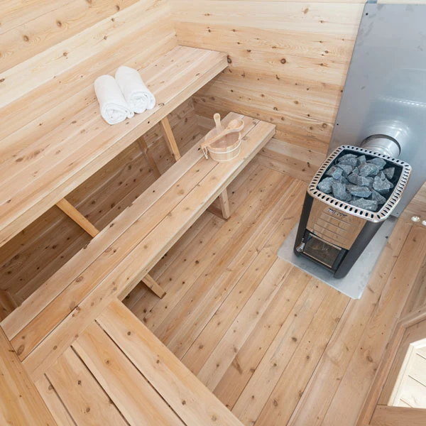 Dundalk CT Georgian Cabin 6 Person Sauna with Porch - Image 6