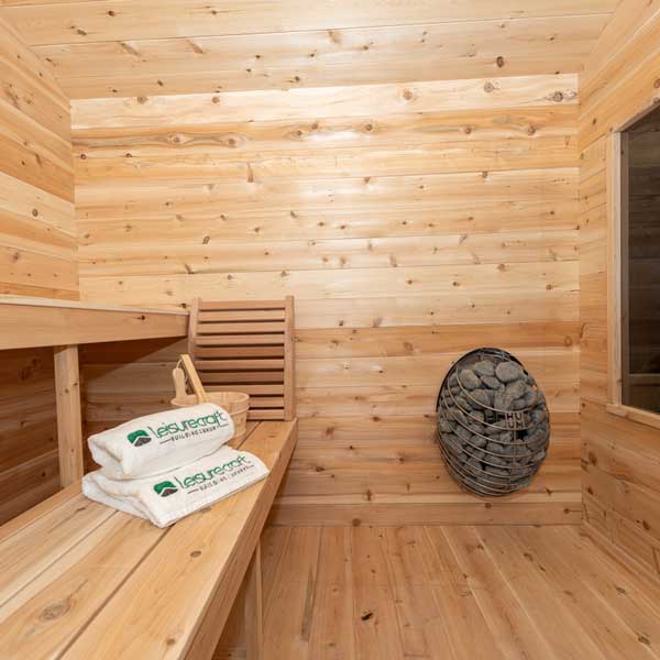 Dundalk CT Georgian Cabin 6 Person Sauna with Porch - Image 8