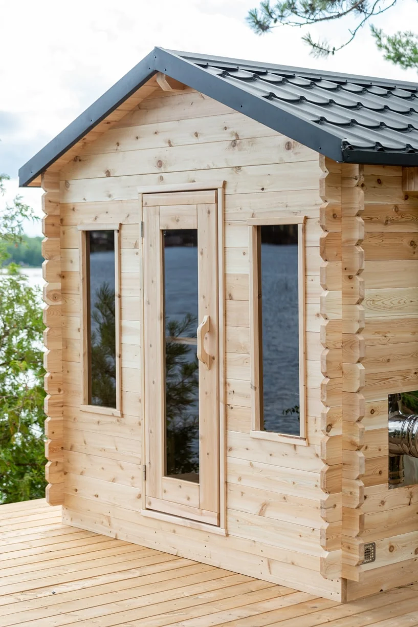 Dundalk CT Georgian 6 Person Wood-Burning Cabin Sauna - Image 13