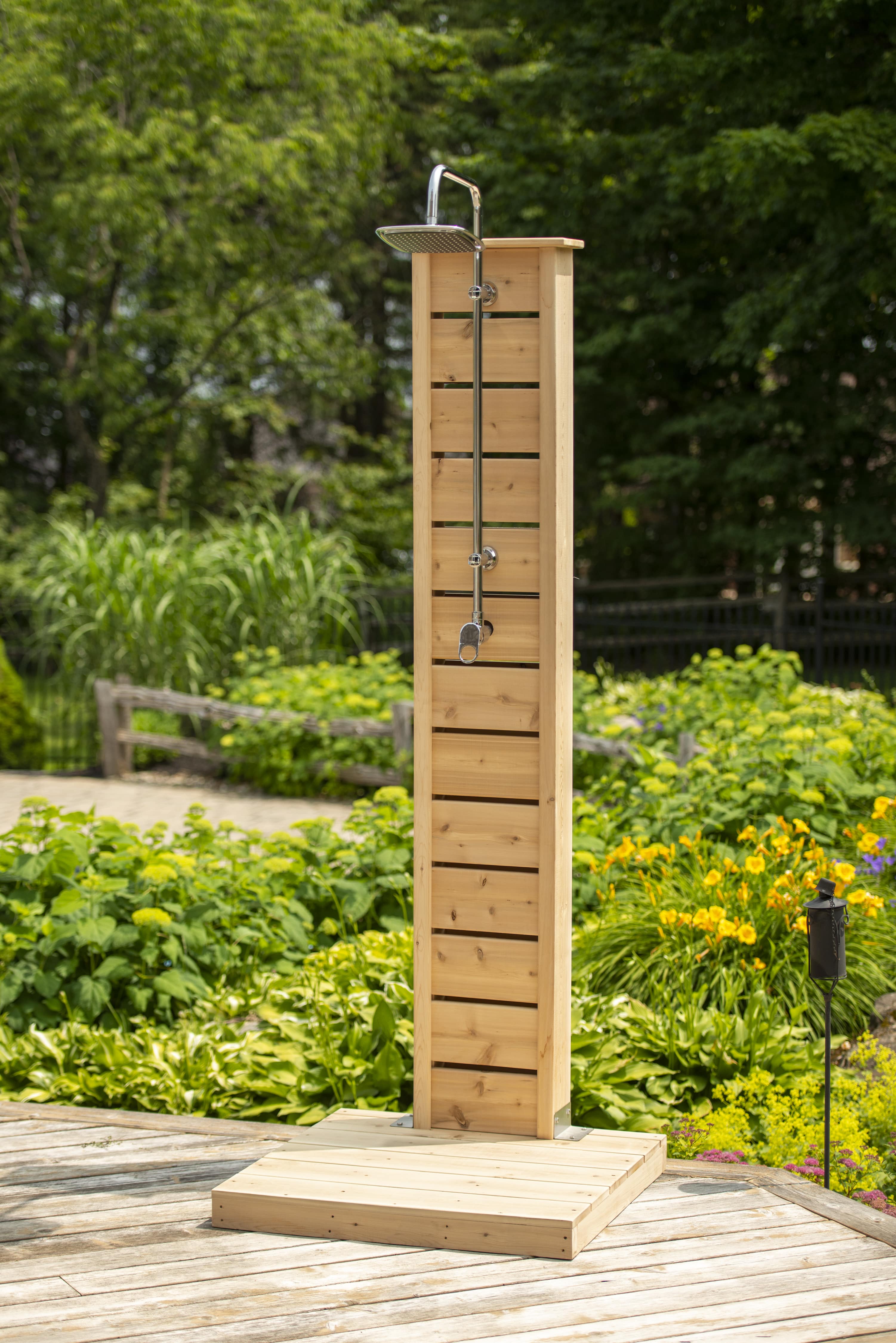 Dundalk CT Sierra Pillar Shower - White Cedar - Image 13
