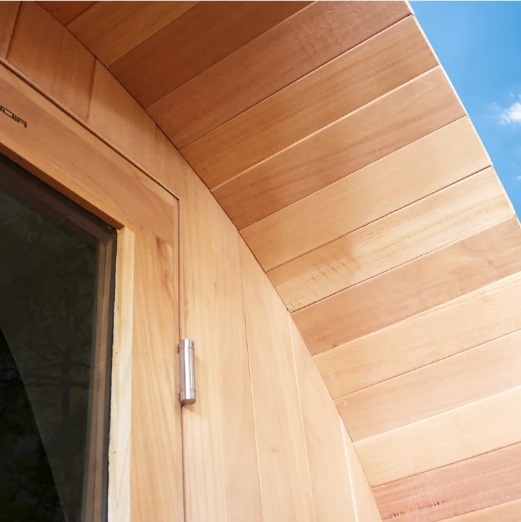 Scandia Electric Barrel Sauna with Canopy - Image 4