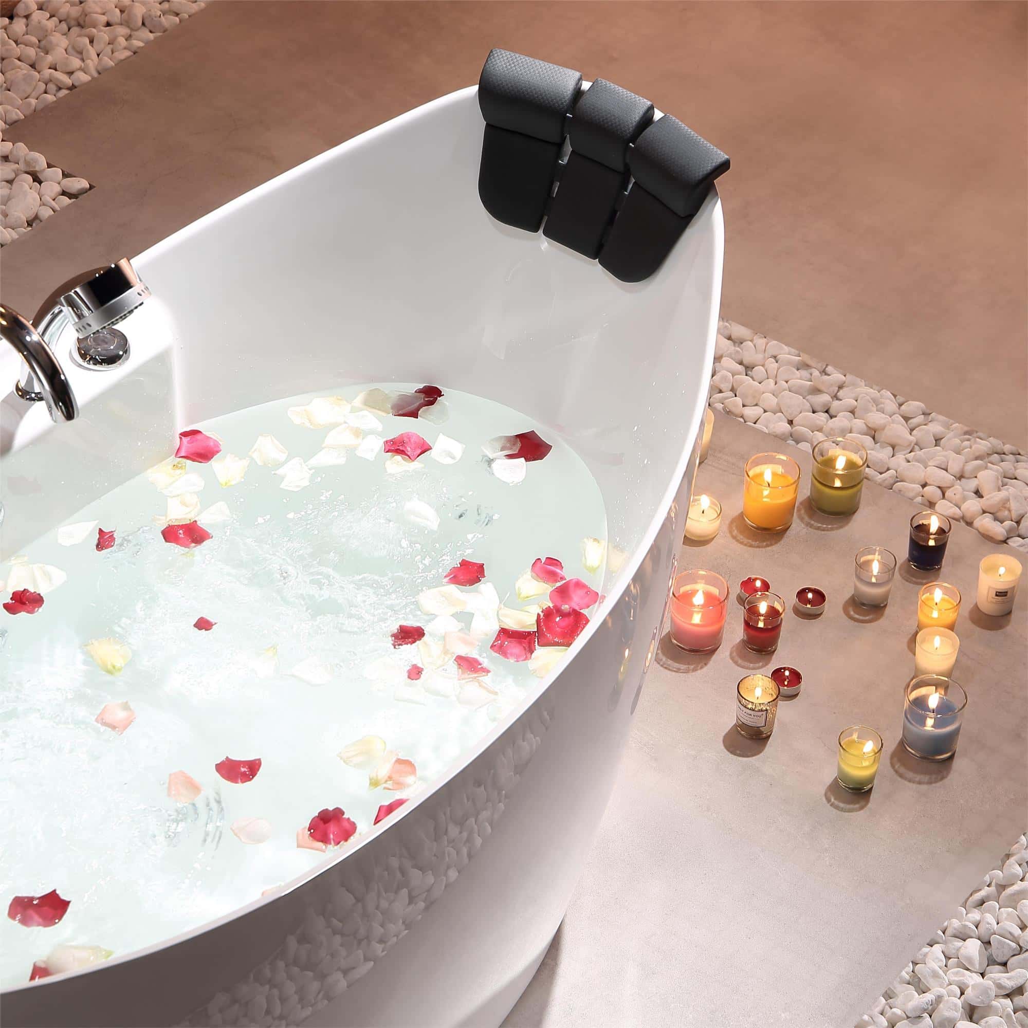 Empava 59 in. Whirlpool Freestanding Acrylic Bathtub | EMPV-59AIS11 - Image 3