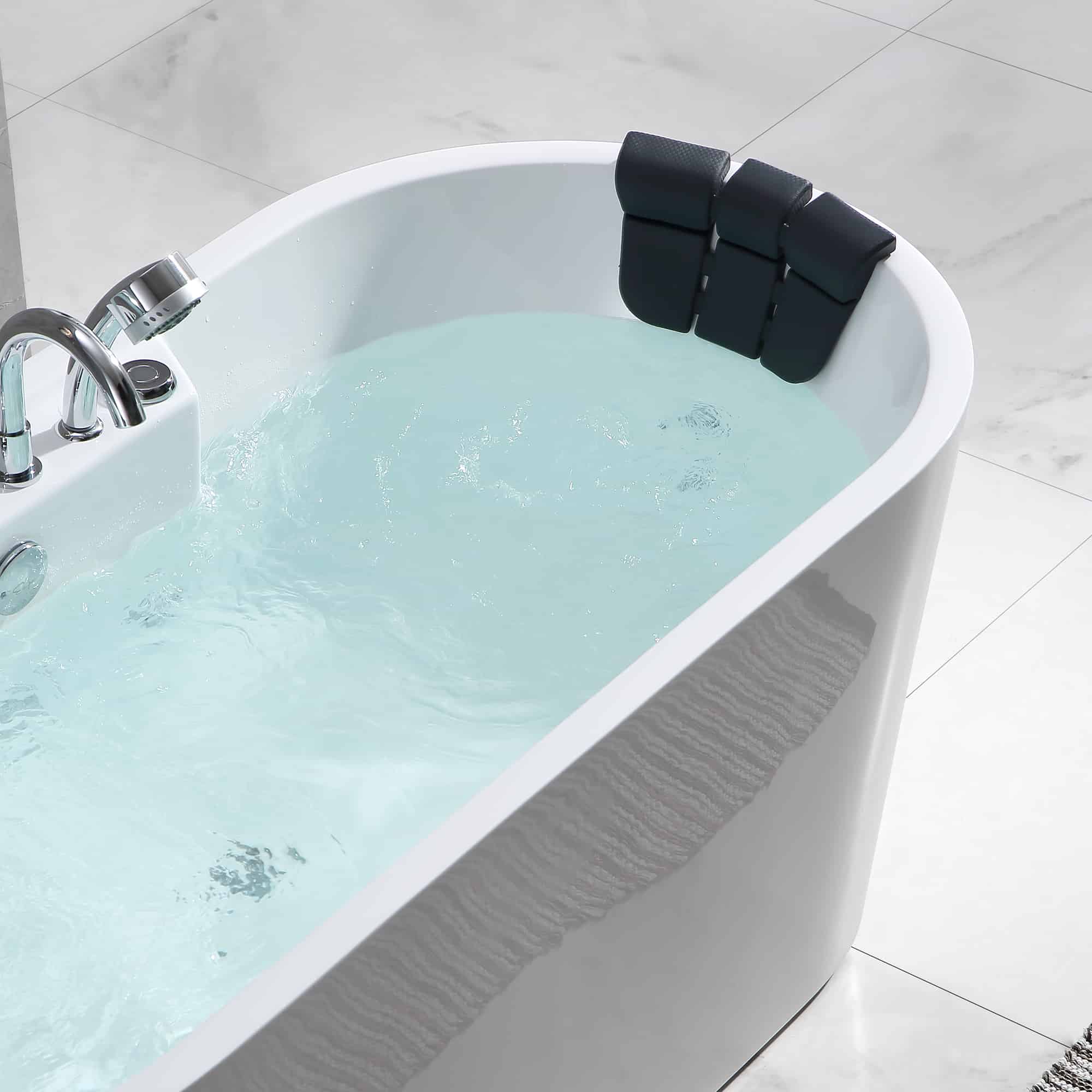Empava 67 in. Whirlpool Acrylic Freestanding Bathtub | EMPV-67AIS01 - Image 6