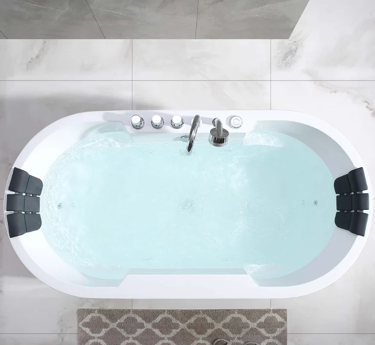 Empava 67 in. Whirlpool Acrylic Freestanding Bathtub | EMPV-67AIS17 - Image 4
