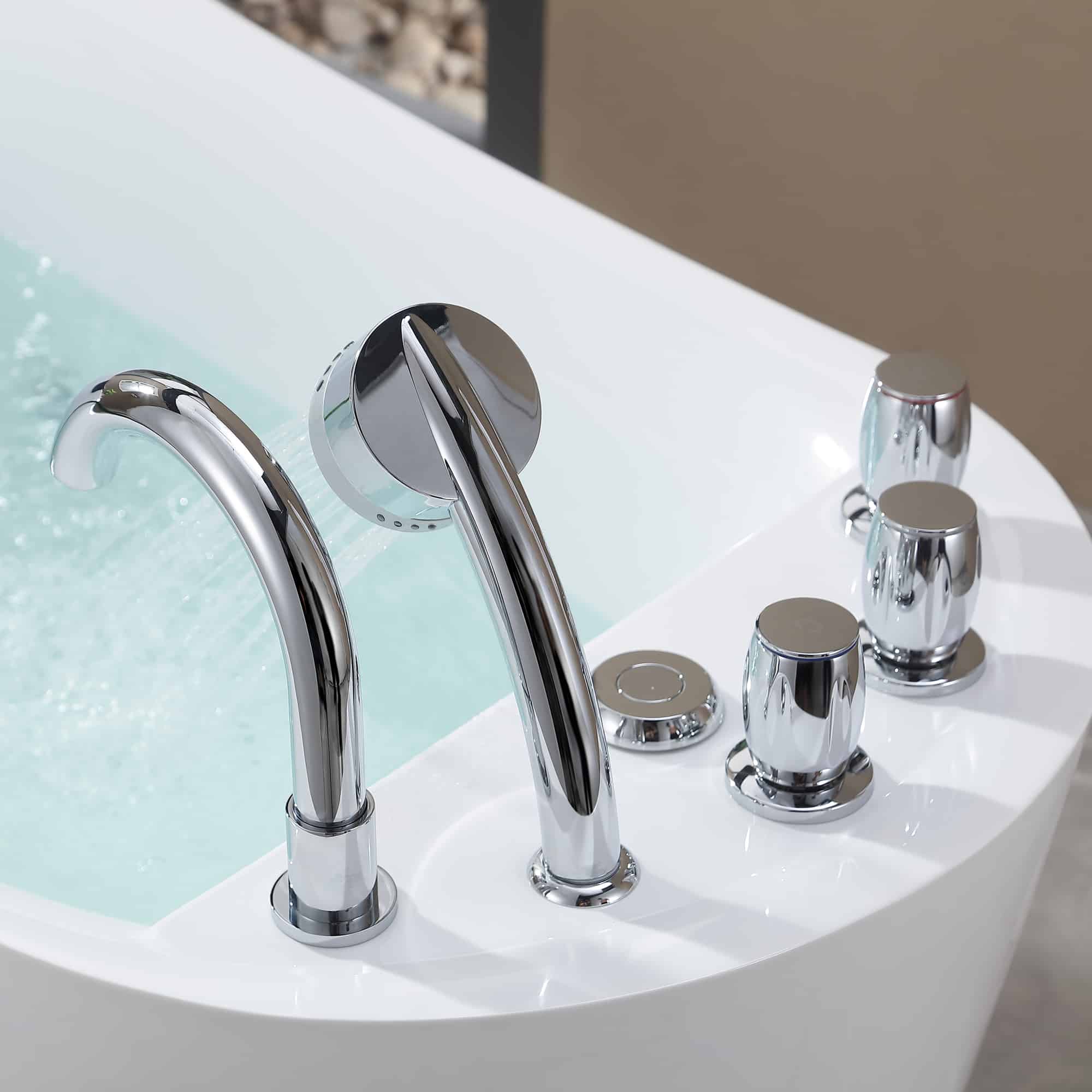 Empava 67 in. Whirlpool Freestanding Acrylic Bathtub | EMPV-67AIS05 - Image 6