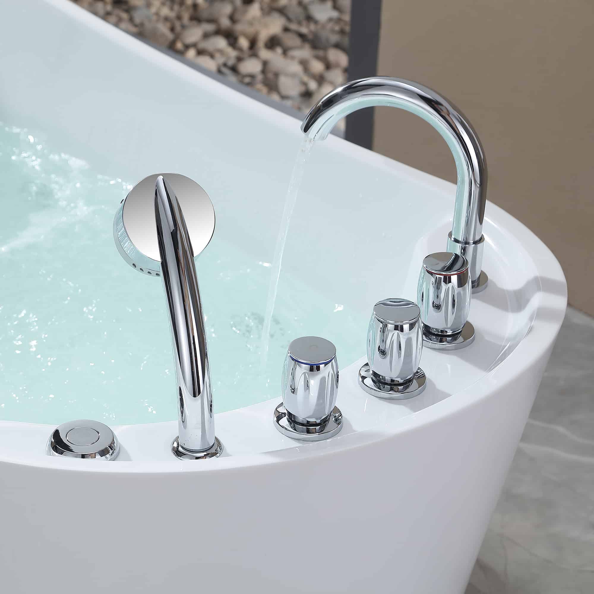 Empava 67 in. Whirlpool Freestanding Acrylic Bathtub | EMPV-67AIS09 - Image 4