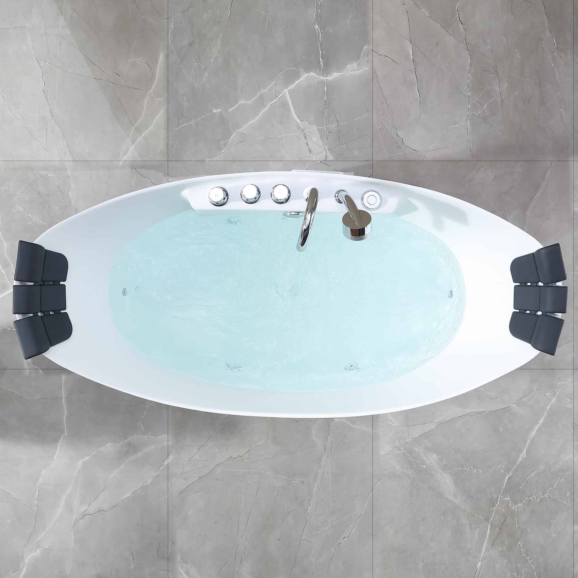 Empava 67 in. Whirlpool Freestanding Acrylic Bathtub | EMPV-67AIS10 - Image 5