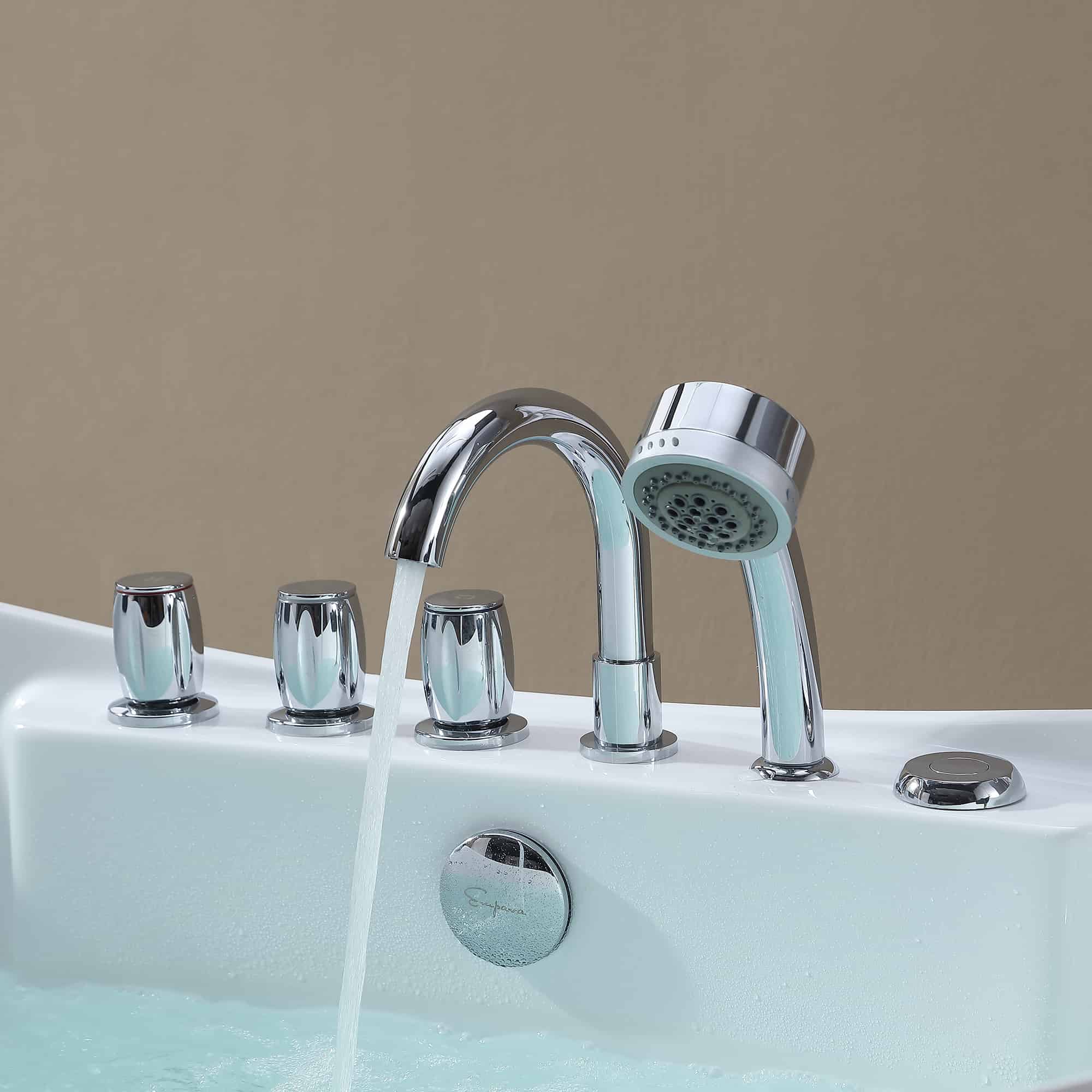 Empava 67 in. Whirlpool Freestanding Acrylic Bathtub | EMPV-67AIS10 - Image 6