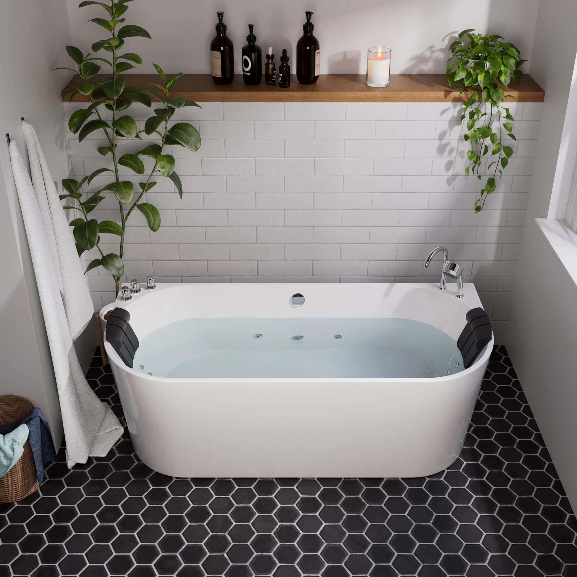 Empava 71 in. Whirlpool Acrylic Alcove Bathtub | EMPV-71AIS08 - Image 5