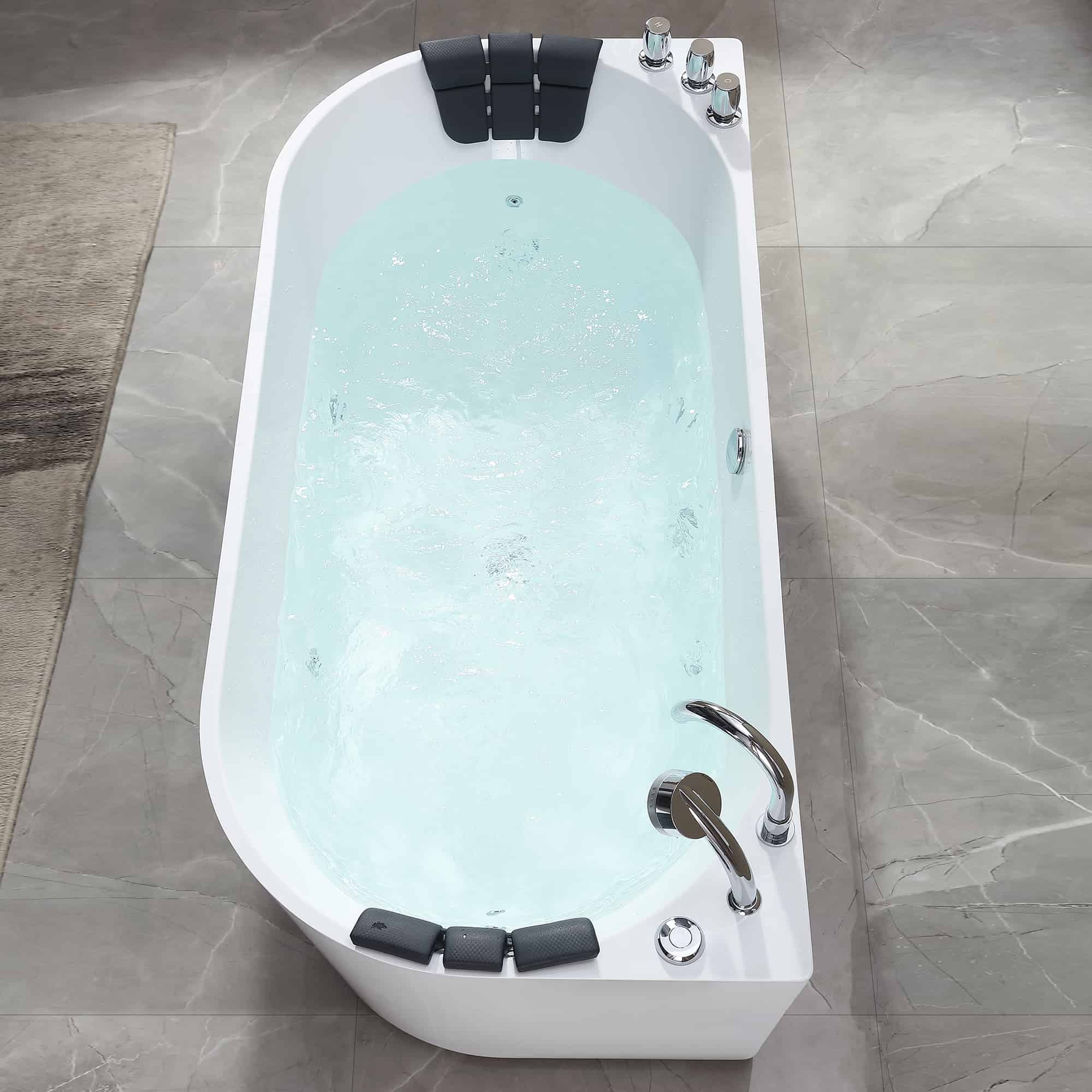 Empava 71 in. Whirlpool Acrylic Alcove Bathtub | EMPV-71AIS08 - Image 7