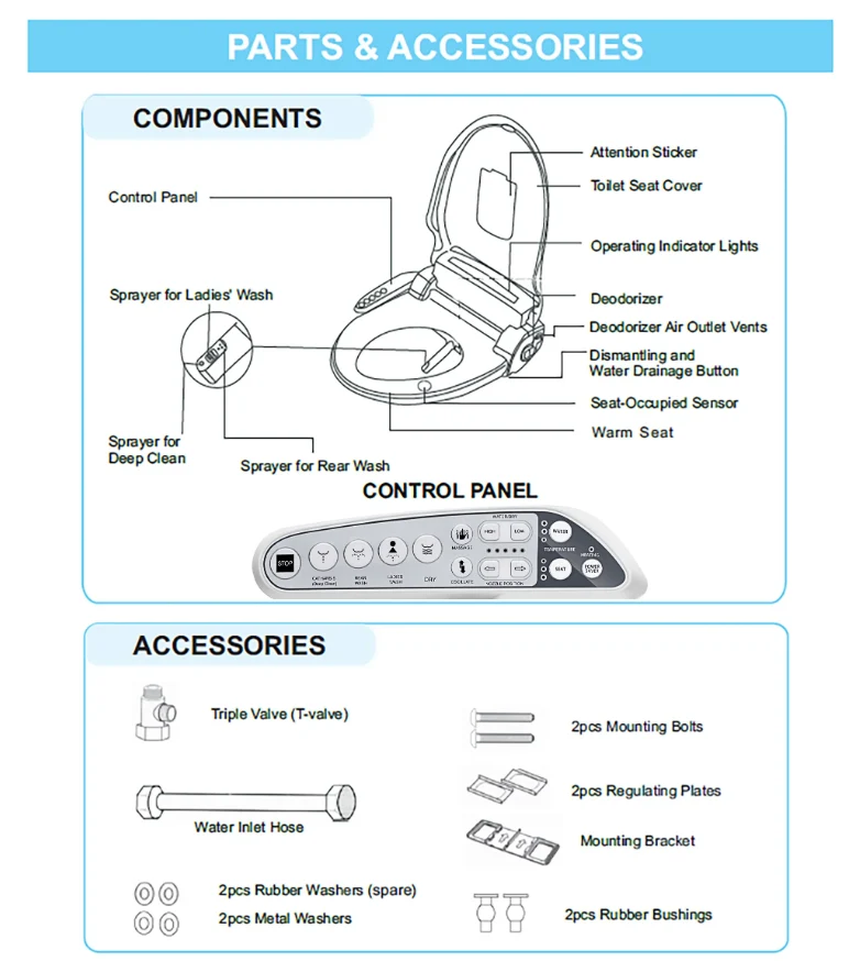 Empava Electric Bidet Seats for Elongated Toilets | EMPV-EB990 - Image 8