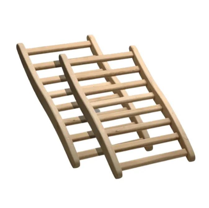 Golden Designs 2-Person Ergonomic Sauna Back Rest in Hemlock Wood