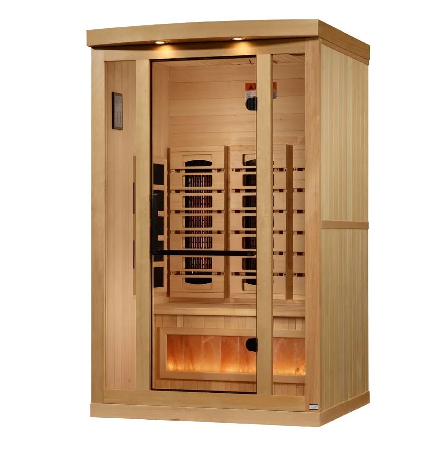 Golden Designs 2-Person Full Spectrum Infrared Sauna with Himalayan Salt Bar | GDI-8020-03 - Image 3