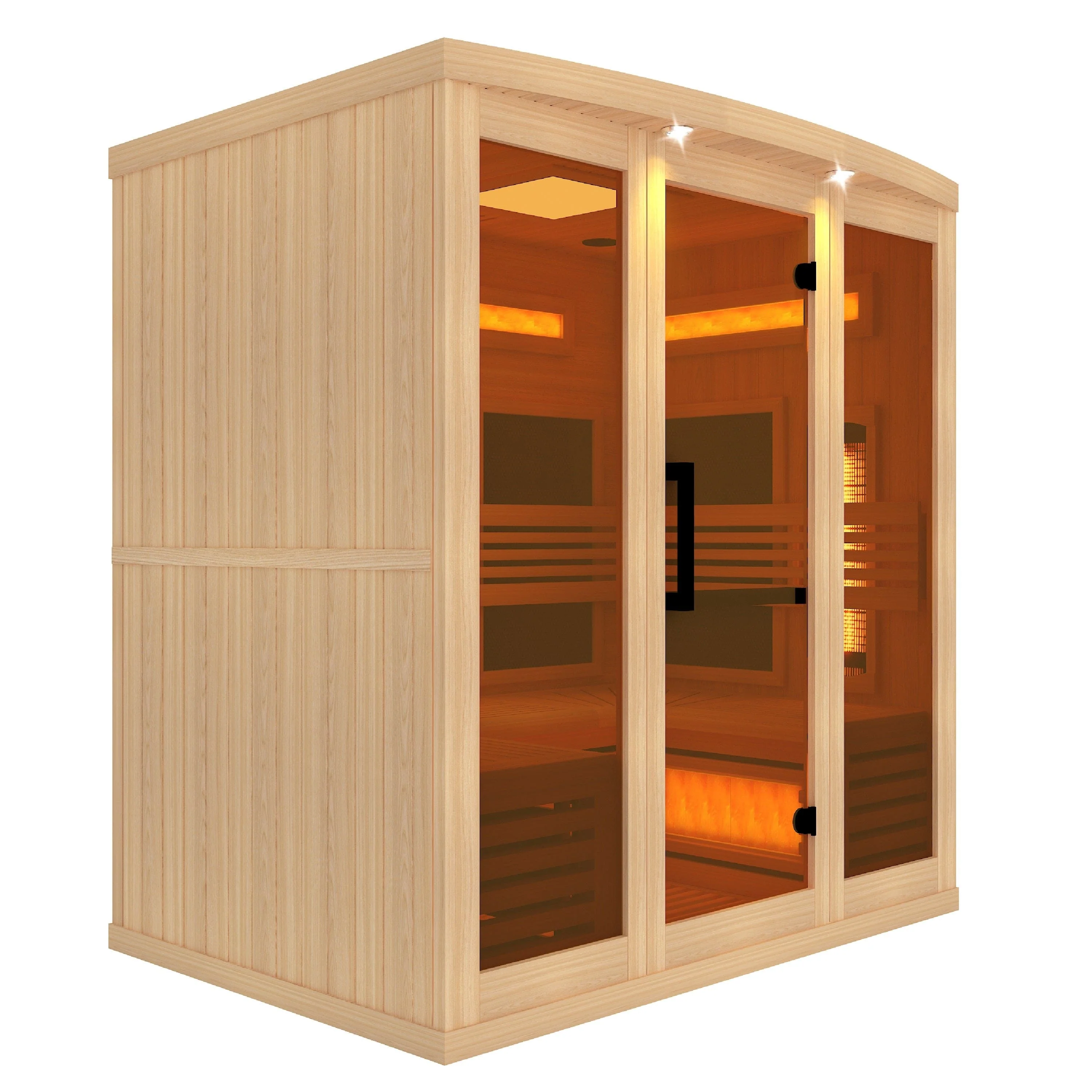 Golden Designs Reserve 6-Person Full Spectrum Infrared Sauna with Himalayan Salt Bar | GDI-8260-01 - Image 12