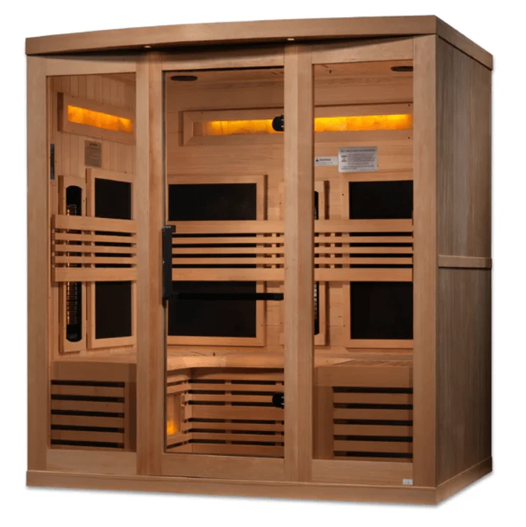 Golden Designs Reserve 6-Person Full Spectrum Infrared Sauna with Himalayan Salt Bar | GDI-8260-01 - Image 3
