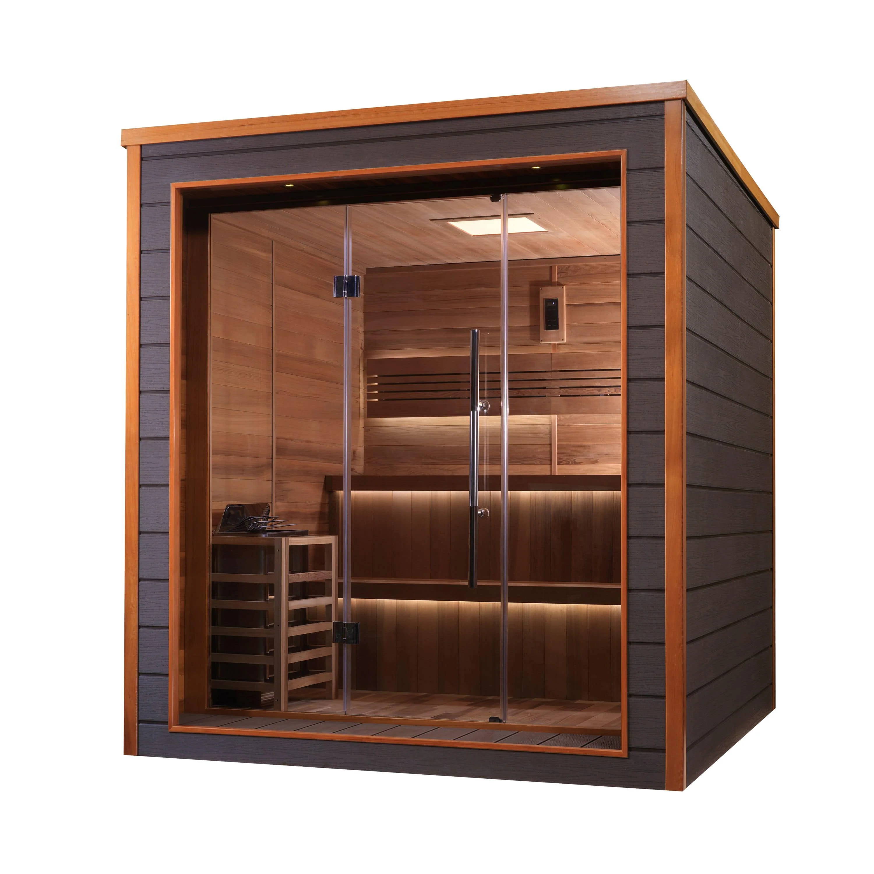 Golden Designs Bergen 6-Person Outdoor/Indoor Traditional Steam Sauna | GDI-8206-01 - Image 3