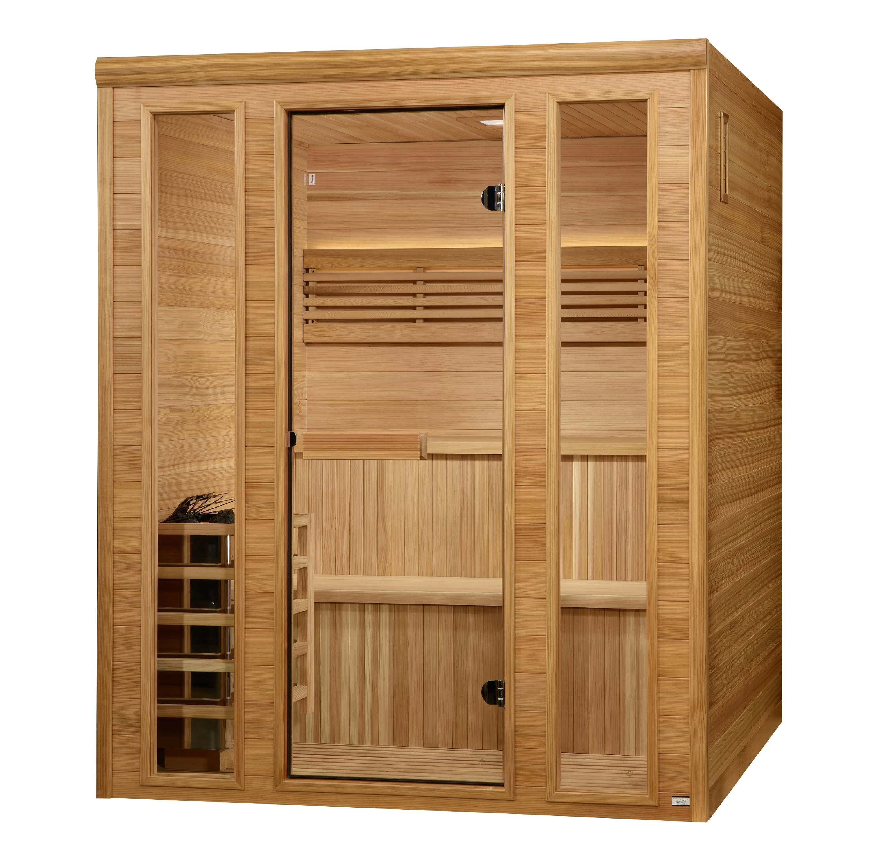 Golden Designs Engelberg 6-Person Traditional Steam Sauna – Pacific Premium Clear Cedar - Image 3