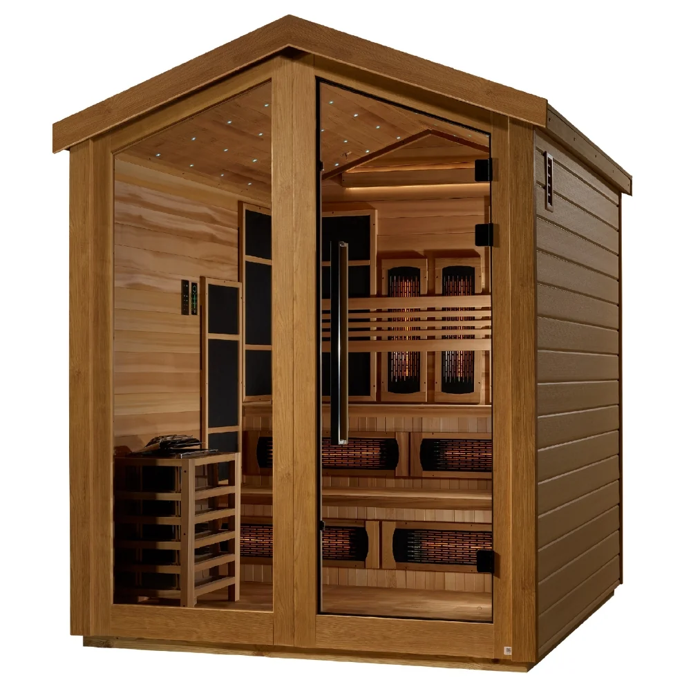 Golden Designs Kaskinen 6-Person Full Spectrum Hybrid Outdoor Sauna - Image 3