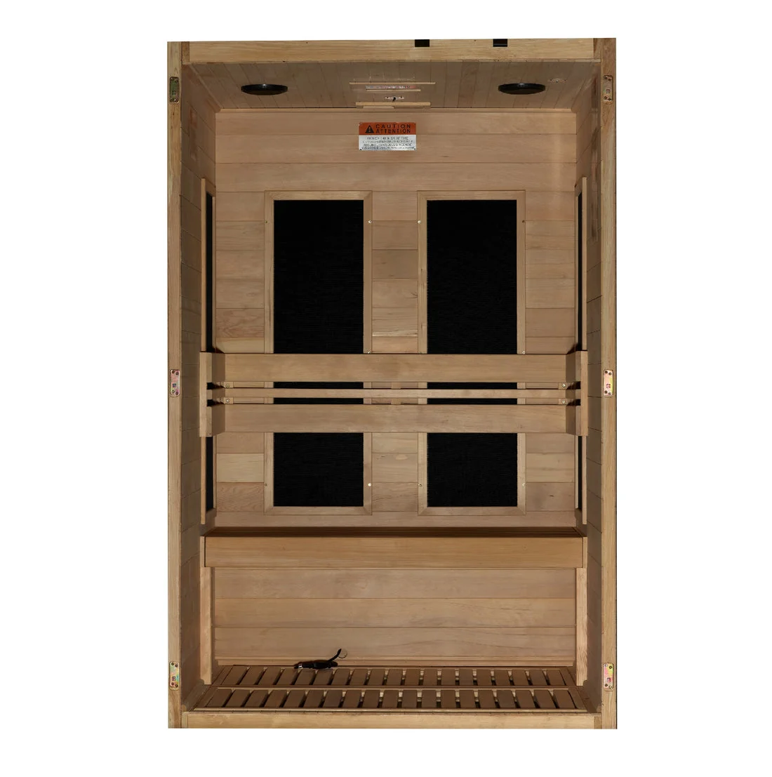 Golden Designs Lucca Elite 2-person Ultra Low EMF FAR Infrared Sauna with Canadian Hemlock - Image 8