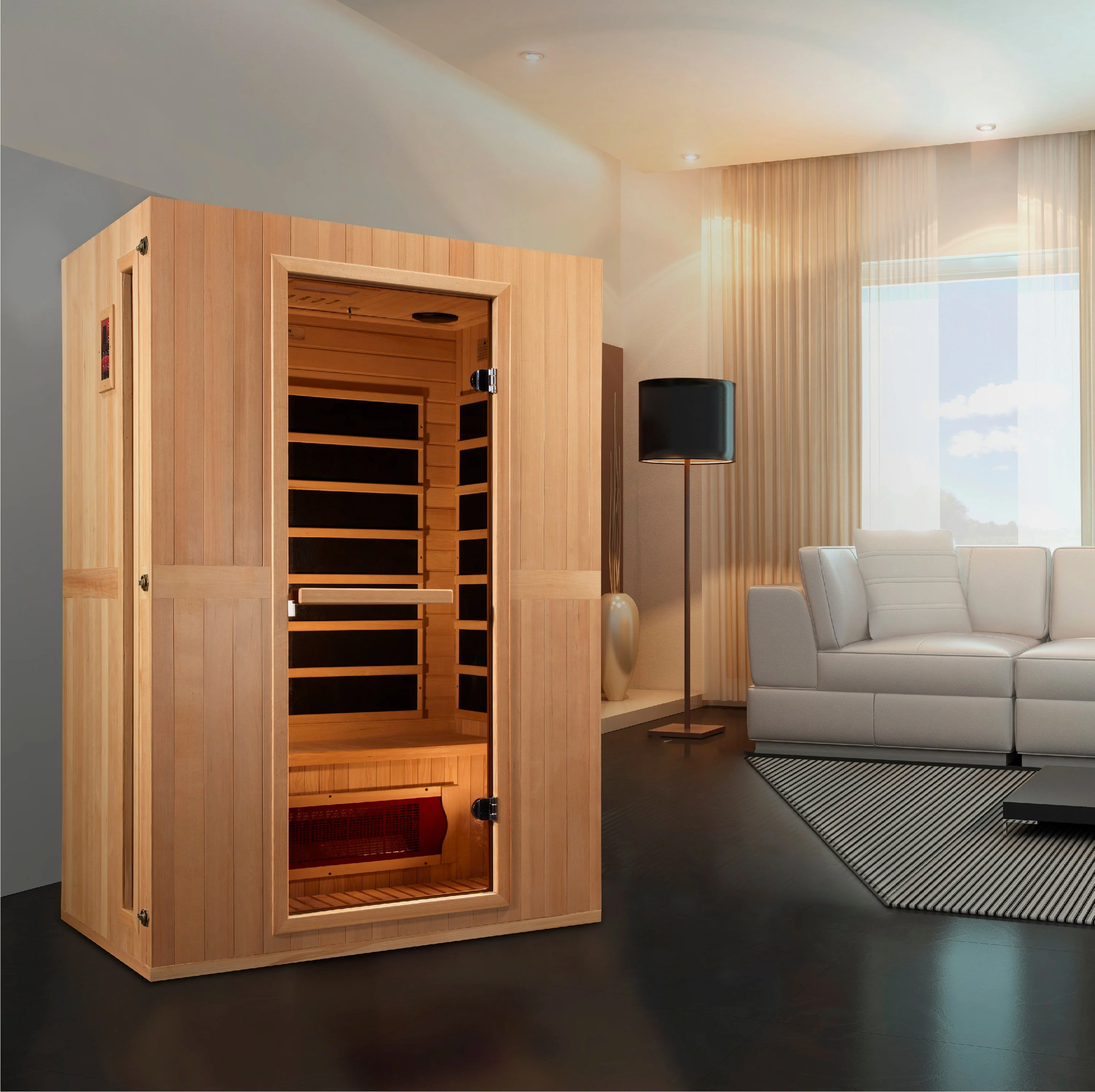 Golden Designs Maxxus 2-Person Low EMF FAR Infrared Sauna | MX-LS2-01 - Image 3