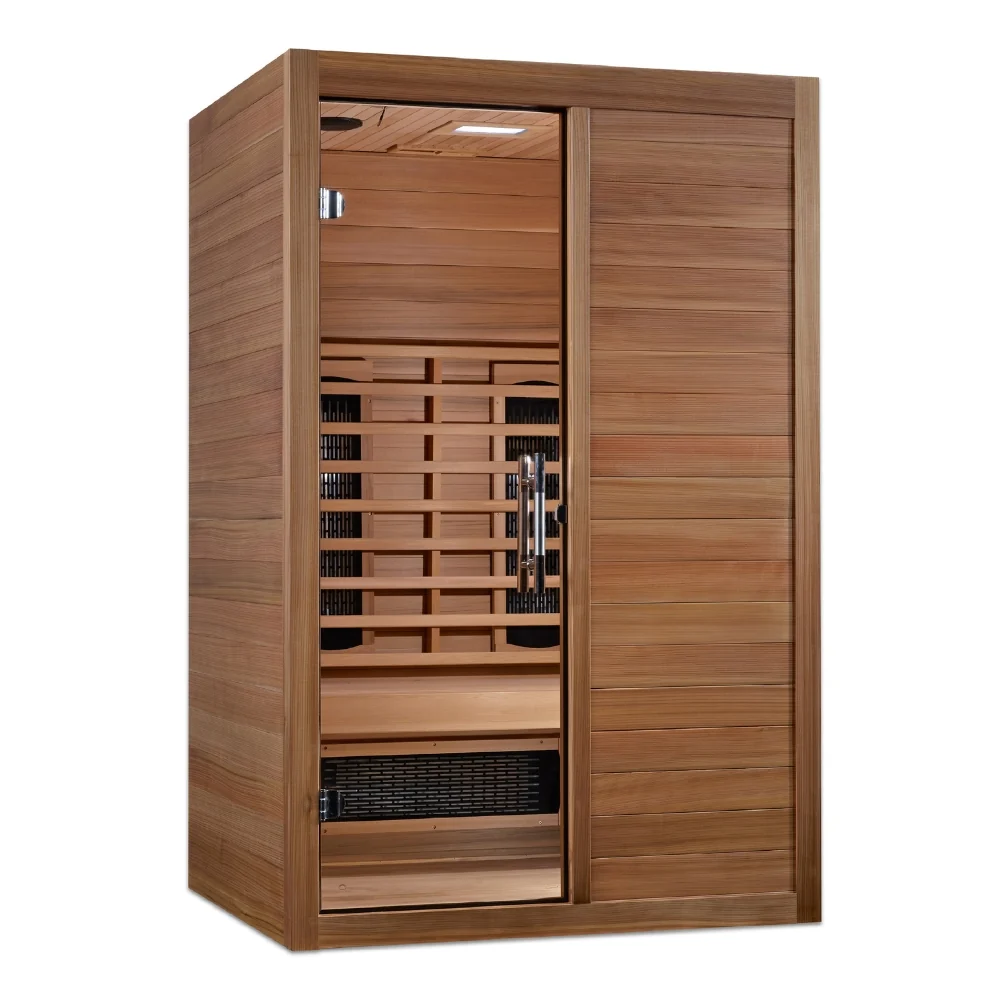 Golden Designs Maxxus S-Line 2-Person Full Spectrum Infrared Sauna with Pacific Cedar | MX-S206-01-FS-PC