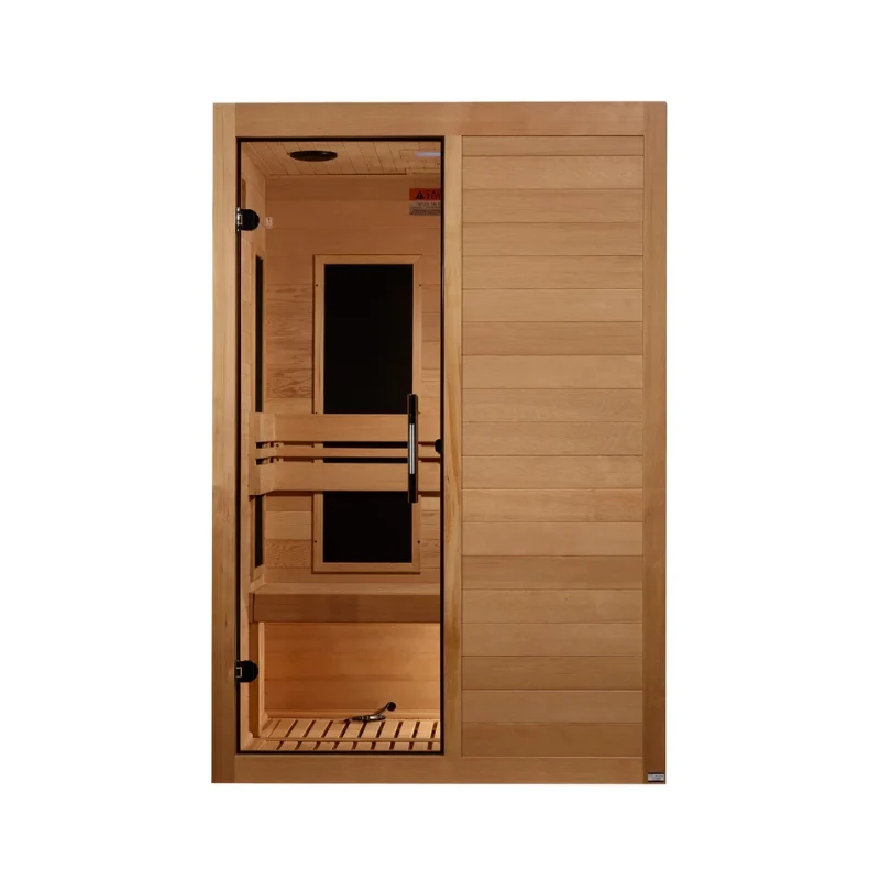 Golden Designs Maxxus S-Line 2-Person Ultra Low EMF FAR Infrared Sauna in Canadian Hemlock - Image 2