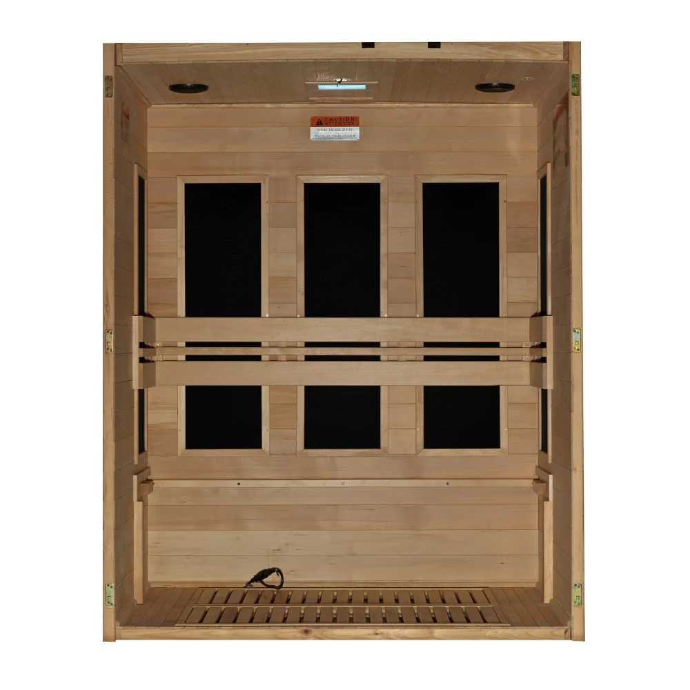 Golden Designs Maxxus S-Line 3-Person Low EMF FAR Infrared Sauna with Canadian Hemlock | MX-S306-01 - Image 5