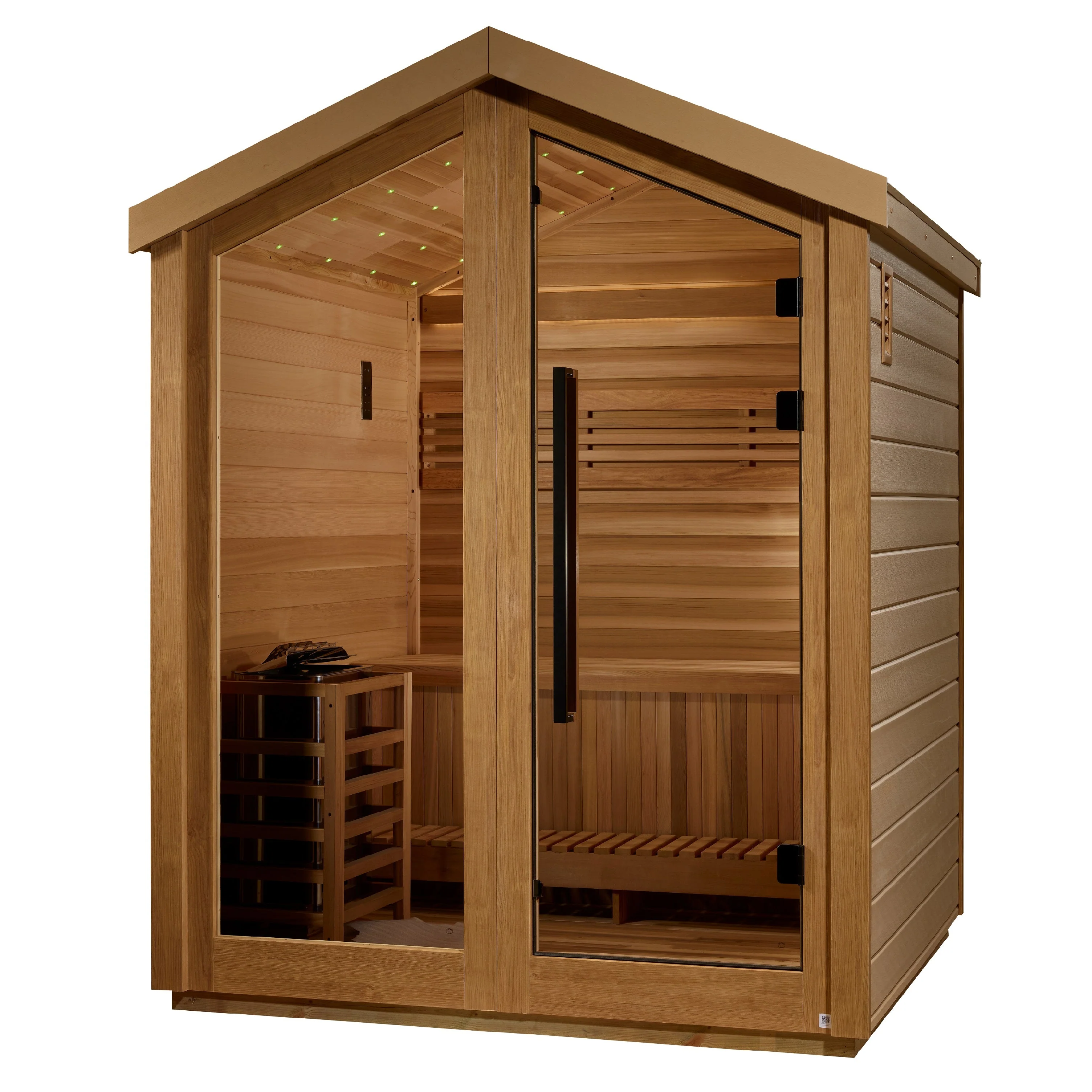 Golden Designs Savonlinna 3-Person Outdoor Traditional Sauna in Red cedar - Image 3
