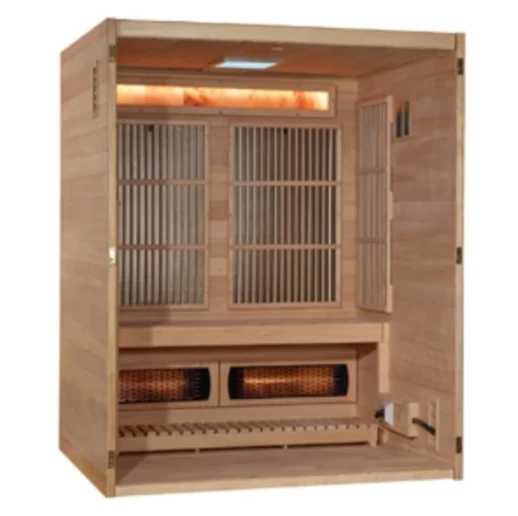 Golden Designs Soria 3-Person Full Spectrum Indoor Hybrid Sauna with Harvia Stove - Image 5