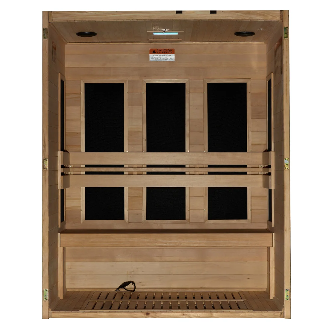 Golden Designs Toscana 3-person Low EMF FAR Infrared Sauna with Canadian Hemlock - Image 8