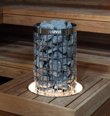 Harvia Embedding Flange with LED-Lighting for Cilindro Half Series 11kW Sauna Heater - Image 2