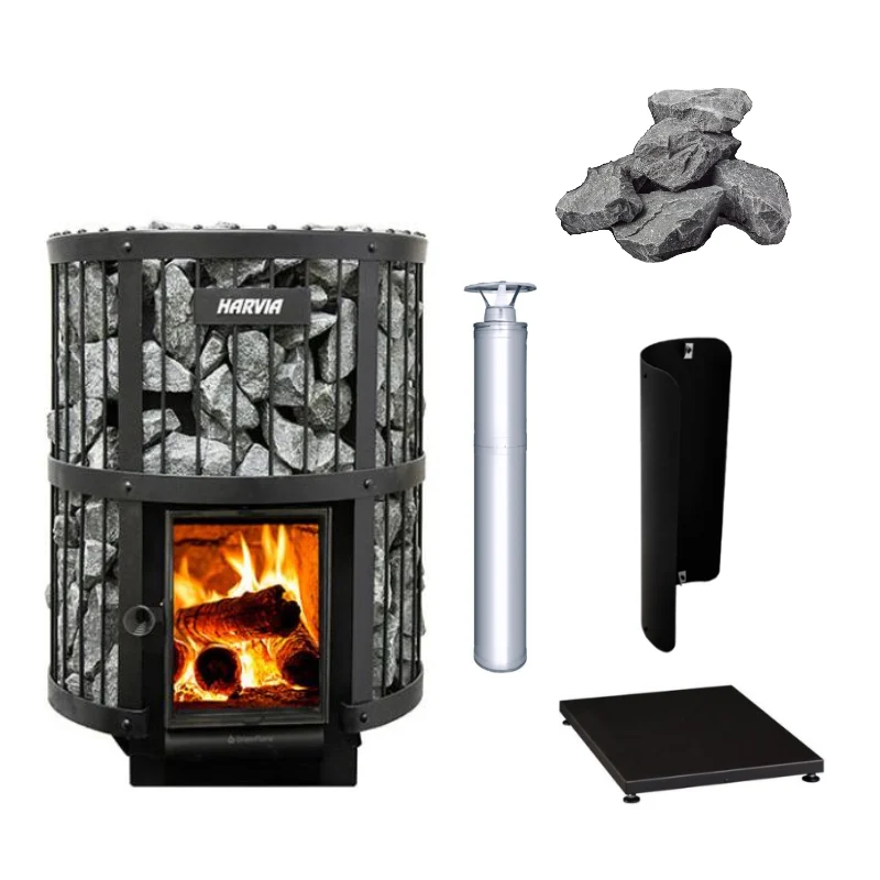 Harvia Legend 240 15.9kW GreenFlame Sauna Stove Package - Image 2