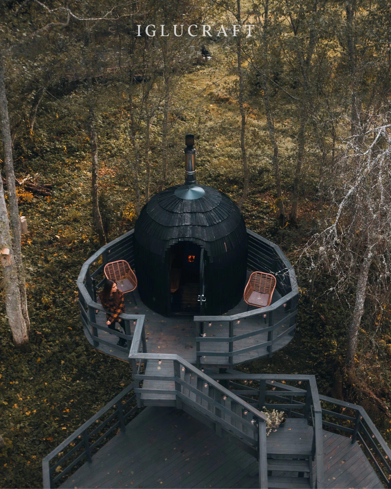 Iglucraft Single Iglusauna 4-Person Fully Assembled Outdoor Sauna - Image 8