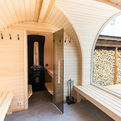 Iglucraft Panoramic Iglusauna 6-Person Fully Assembled Outdoor Sauna - Image 4