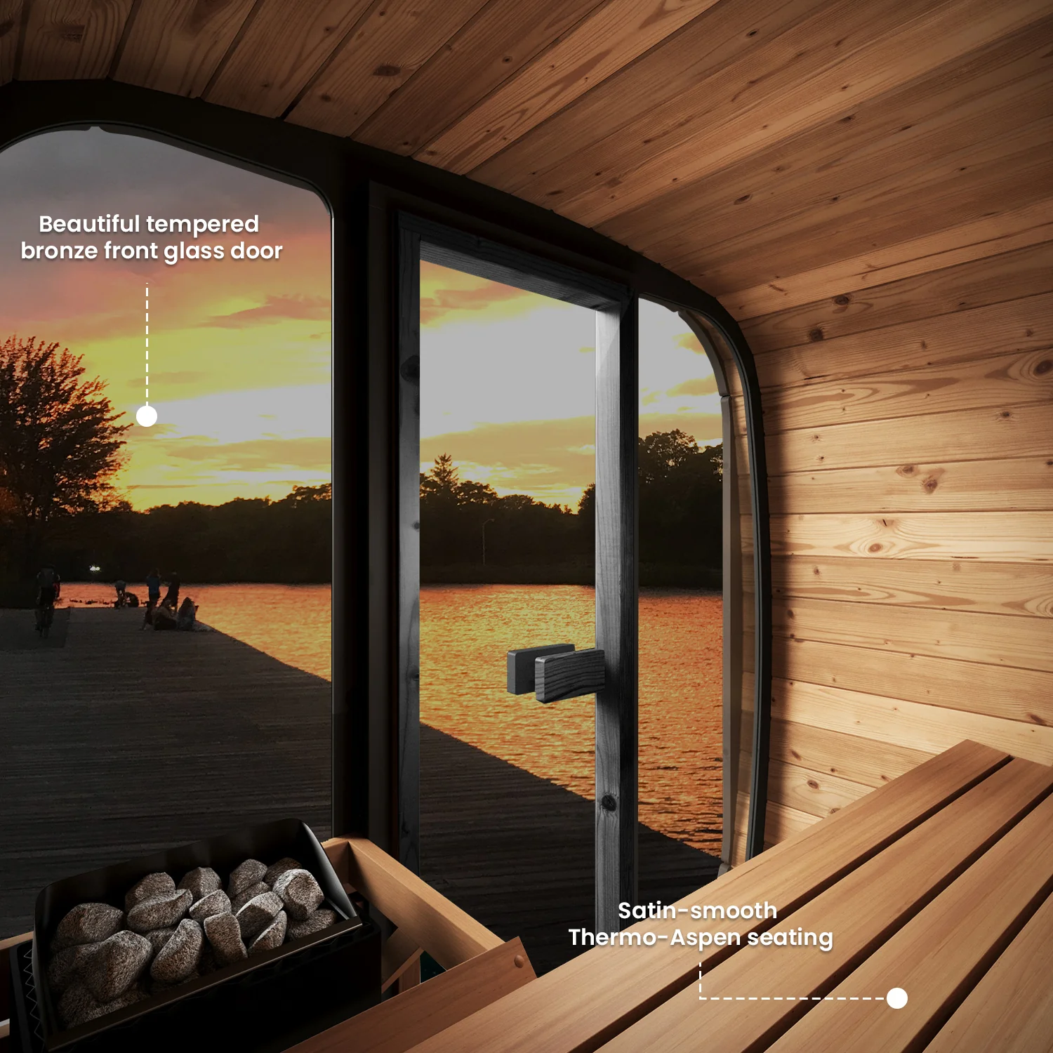 SaunaLife CL4G 3-Person Cube-Series Outdoor Home Sauna Kit - Image 4