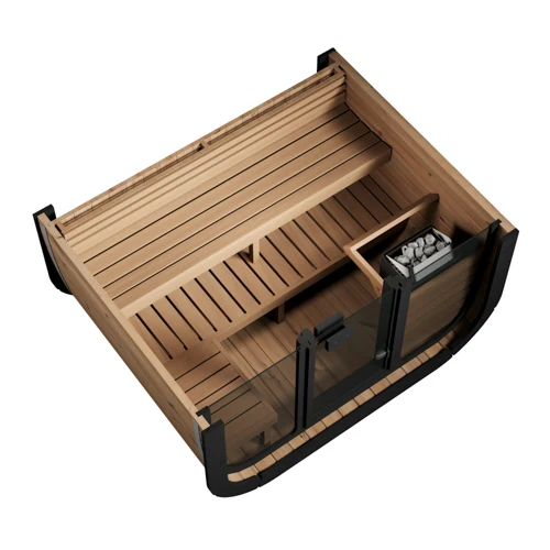 SaunaLife CL5G 4-Person Cube-Series Outdoor Home Sauna Kit - Image 12