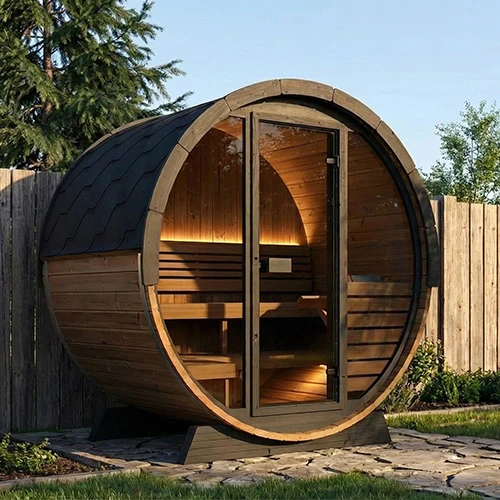 SaunaLife Model EE6G 4-Person Ergo Elegance Series Sauna Barrel - Image 4
