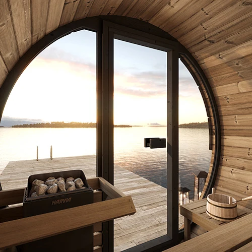 SaunaLife Model EE6G 4-Person Ergo Elegance Series Sauna Barrel - Image 6