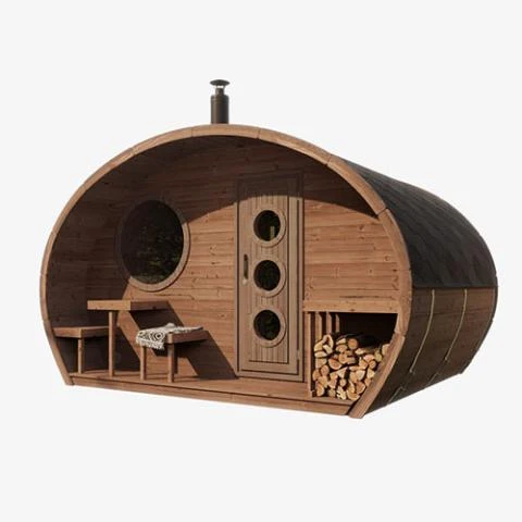 SaunaLife Model G11 Garden-Series Outdoor Home Sauna Kit -2 Room Sauna - Image 5