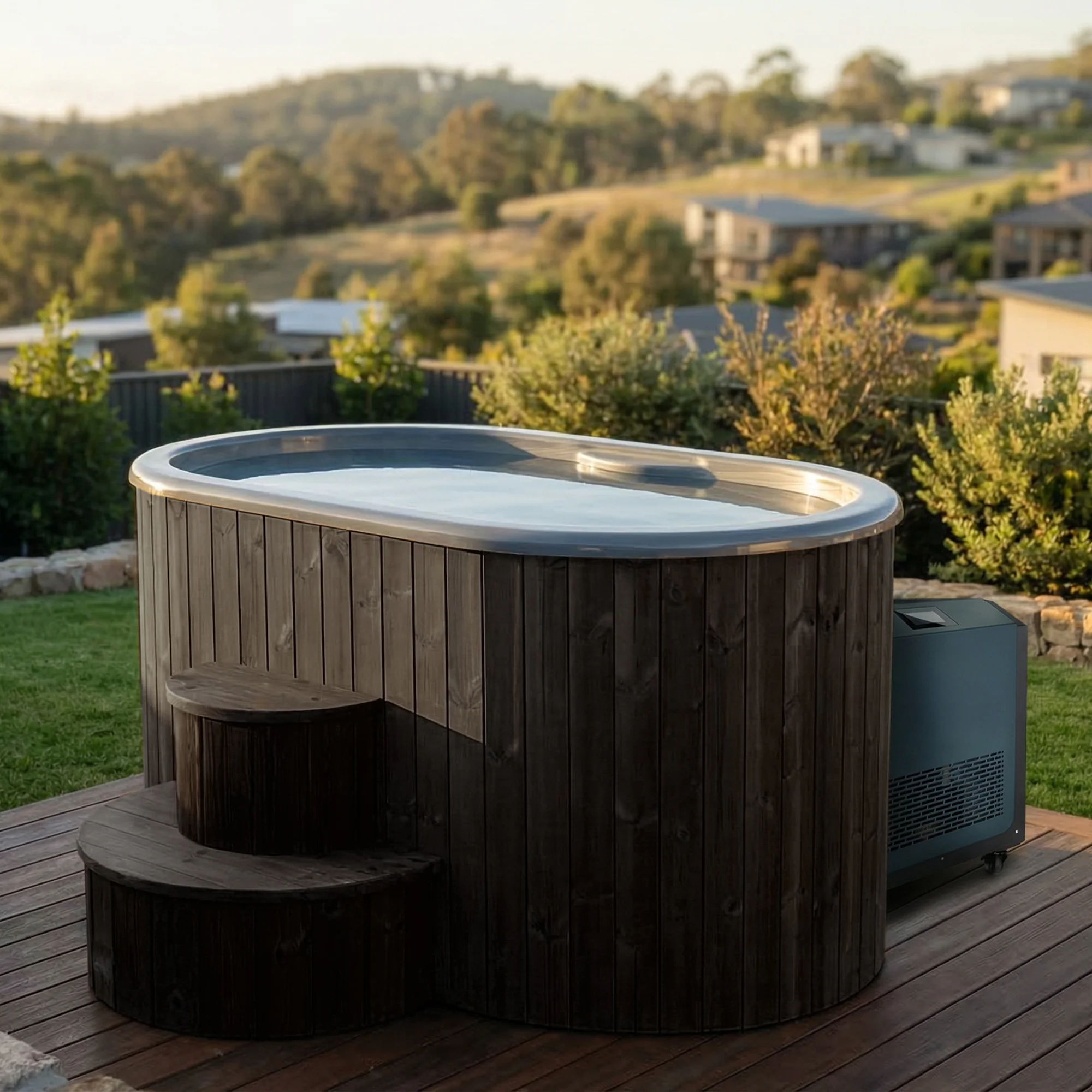 SaunaLife S2 2-Person Cold Plunge Tub and Chiller Heater Package - Image 12