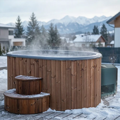 SaunaLife S2 2-Person Cold Plunge Tub and Chiller Heater Package - Image 8