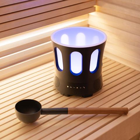 SaunaLife Bluetooth Speaker with Lights Sauna Bucket - Image 9