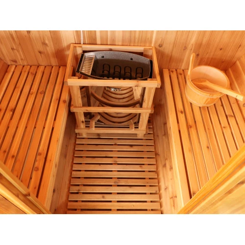 Sunray Aurora 2-4 Person Traditional Barrel Sauna with 6kW Harvia Heater - Image 5