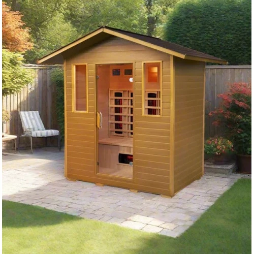 Sunray Cayenne 4-Person Outdoor Sauna with Ceramic Heaters - Image 12