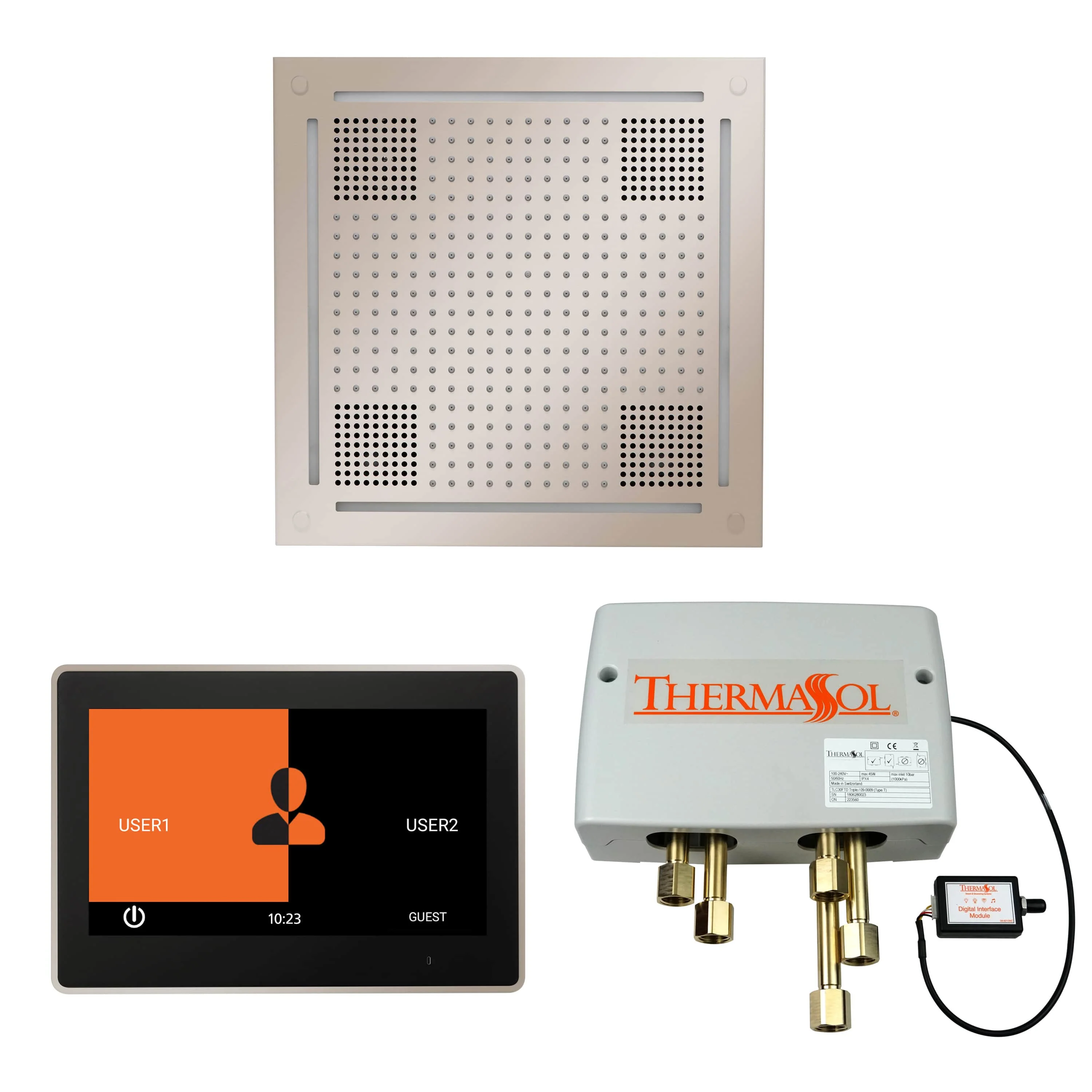 ThermaSol The Wellness Hydrovive Shower Package with 10" ThermaTouch Square - Image 13