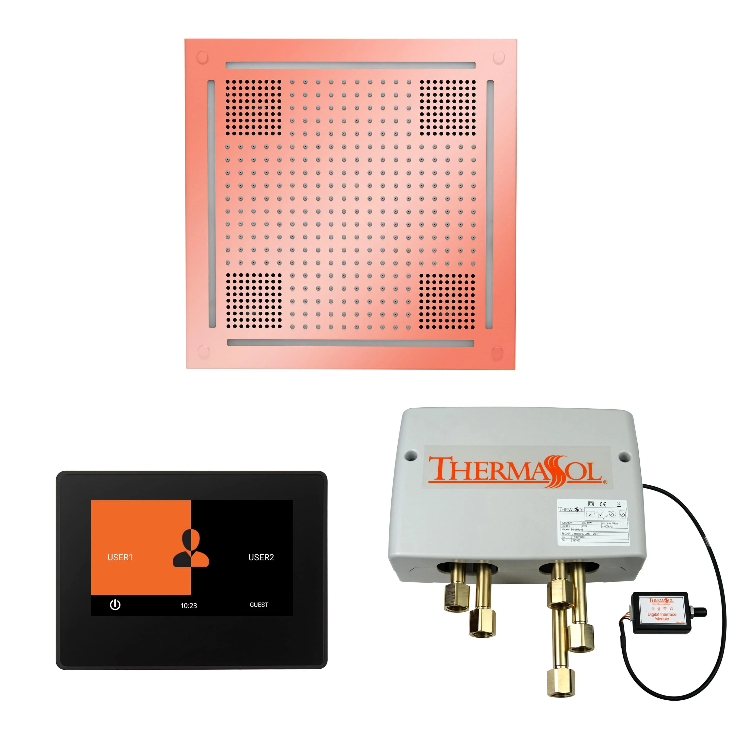 ThermaSol The Wellness Hydrovive Shower Package with 7" ThermaTouch Square - Image 6