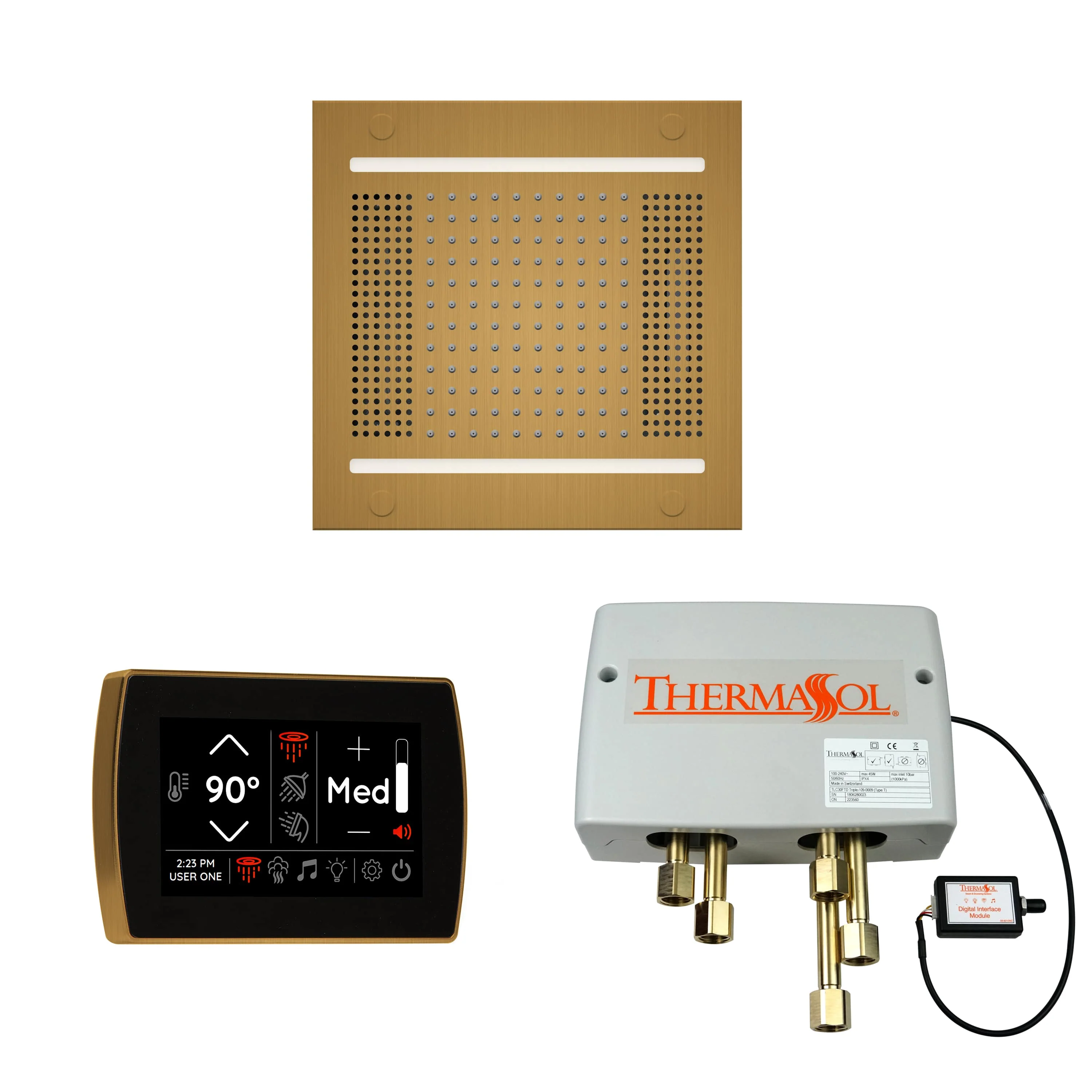 ThermaSol The Wellness Hydrovive14 Shower Package with SignaTouch Square - Image 4